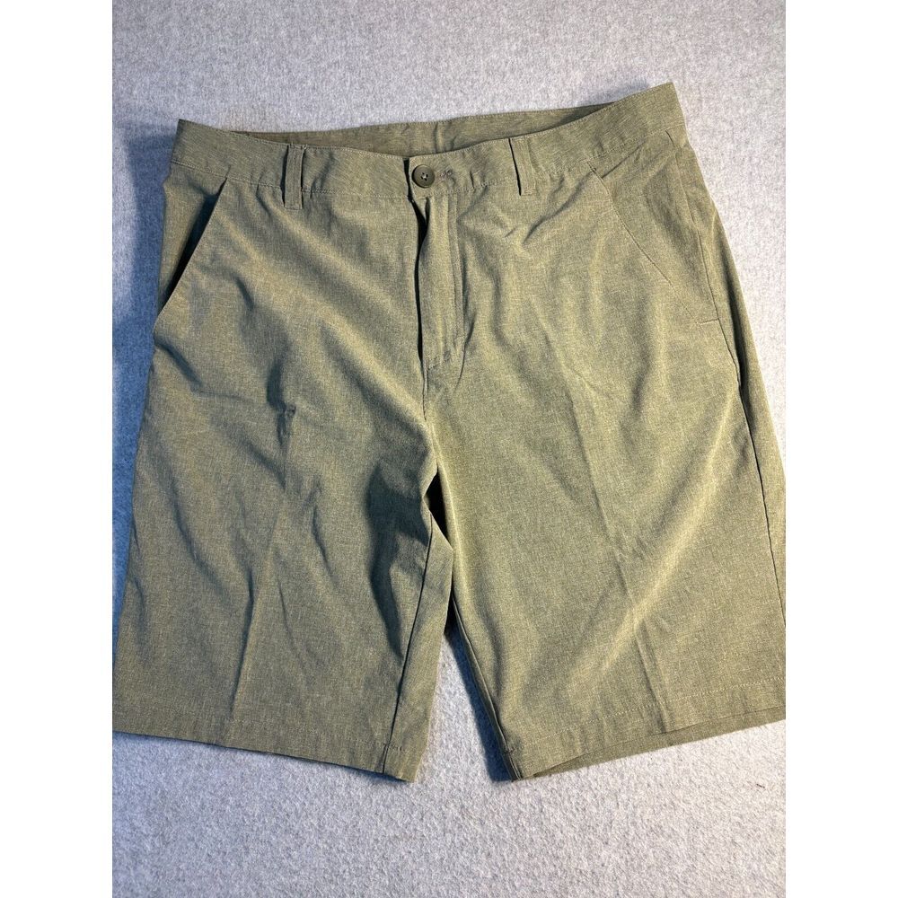 Oakley Chino Short Men's Size 34 Green Regular Fit Flat Front Mid Rise Pockets